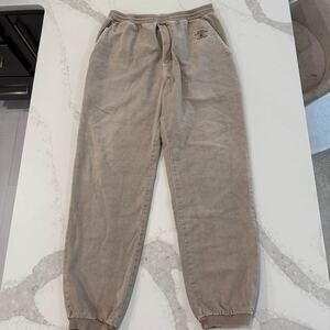 Crazy Shirts Hawaii Original Kona Coffee Dyed Canvas Jogger Pants Men's XL Tan